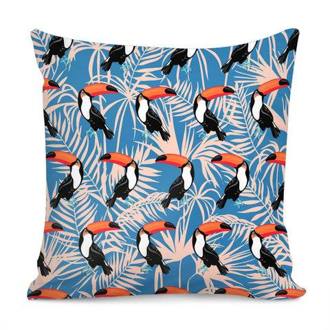 Image of Colorful Toucans Pillow Cover