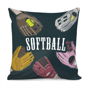 Softball Gloves Pillow Cover