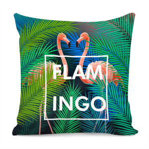 Tropical Flamingos Pillow Cover