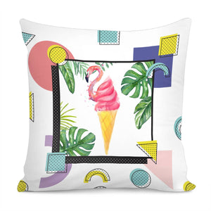 Flamingo Ice-Cream Pillow Cover