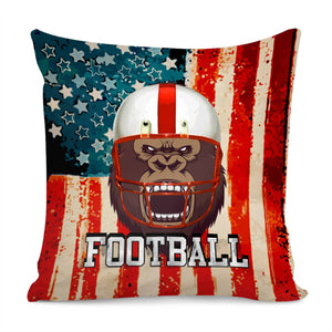 Gorilla Football Player Pillow Cover