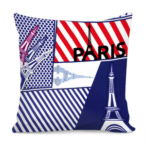 Eiffel Tower Collages Pillow Cover