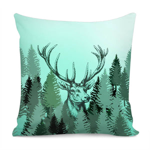 Elk Forest Pillow Cover