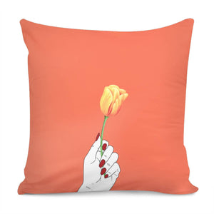 A Yellow Tulip Pillow Cover
