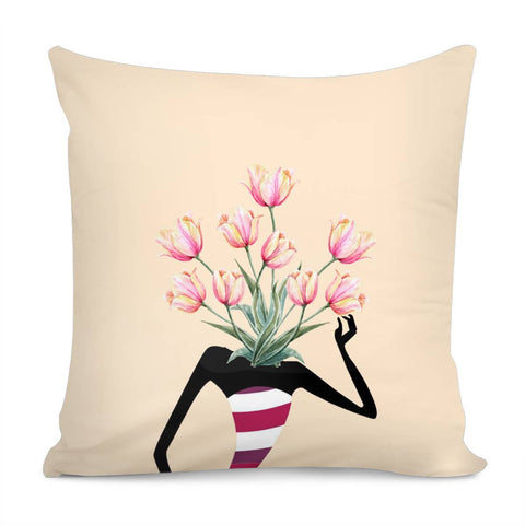 Image of Tulip Girl Pillow Cover