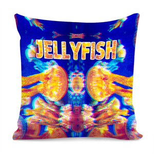 Jellyfish And Sea Creatures Pillow Cover