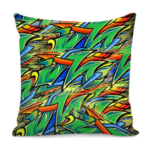 Graffiti Print Pillow Cover