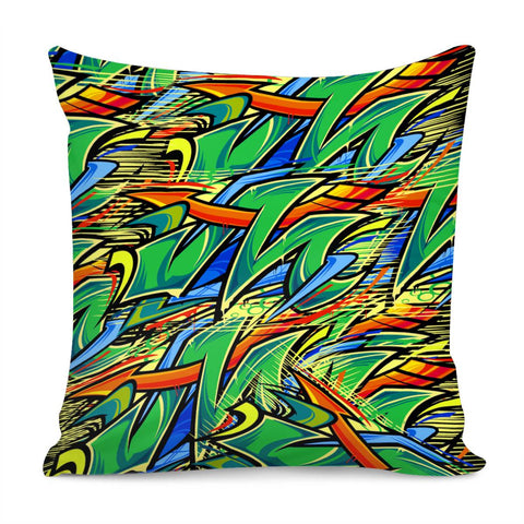 Image of Graffiti Print Pillow Cover