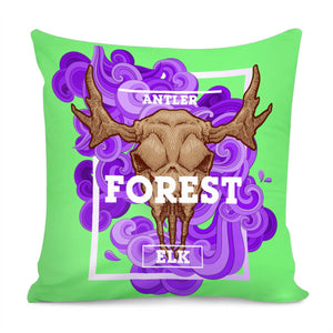 Elk Skull Pillow Cover