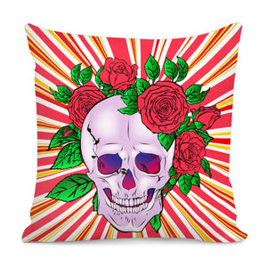 Skull & Roses Pillow Cover