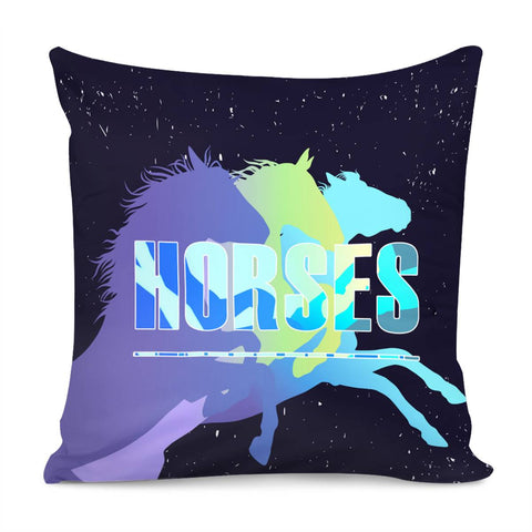 Image of Horses Pillow Cover