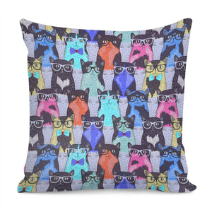 Color Cat Pillow Cover