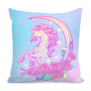 Happy Unicorn Pillow Cover