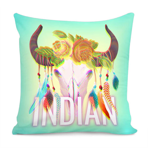 Image of The Goat Head Skull Pillow Cover