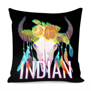 The Goat Head Skull Pillow Cover