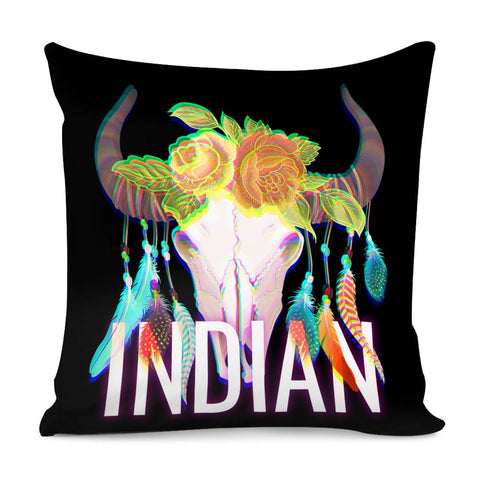 Image of The Goat Head Skull Pillow Cover