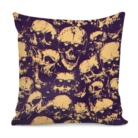 Image of Glasses Skull Pillow Cover