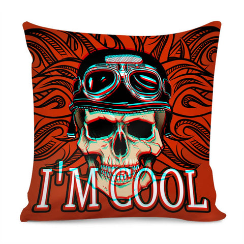 Image of Glasses Skull Pillow Cover