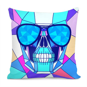 Glasses Skull Pillow Cover