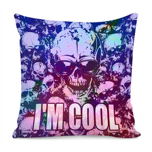 Glasses Skull Pillow Cover