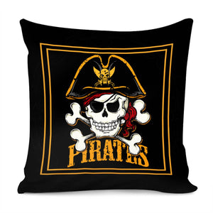 Pirate Skull Pillow Cover