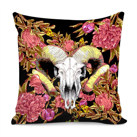 Image of Flower And Goat Pillow Cover