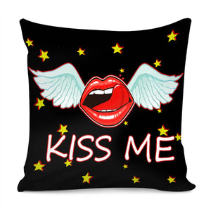 Red Lips Pillow Cover