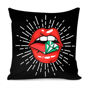 Red Lips Pillow Cover