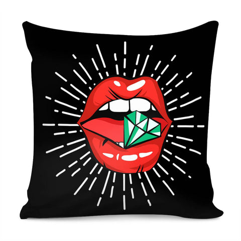 Image of Red Lips Pillow Cover