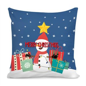 Christmas Snowmen Pillow Cover