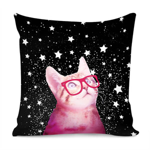 Spectacle Cat Pillow Cover