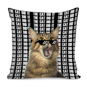 Sunglasses Cat Pillow Cover