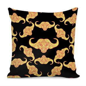 African Big Bison Pillow Cover