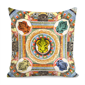 Religious Elephant Pillow Cover