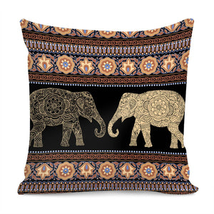 Double Elephant Pillow Cover