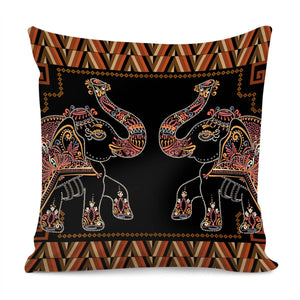 Double Elephant Pillow Cover