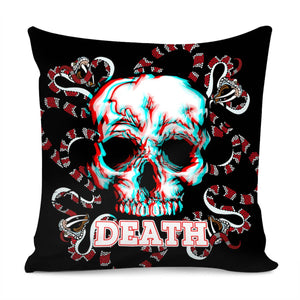 Skull And Snake Pillow Cover