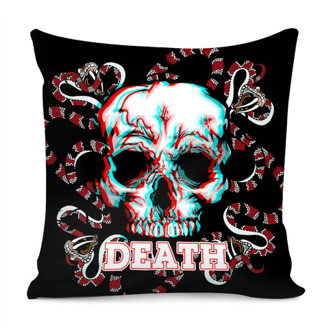 Image of Skull And Snake Pillow Cover