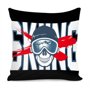 Skiing Pillow Cover