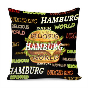 Hamburger Pillow Cover