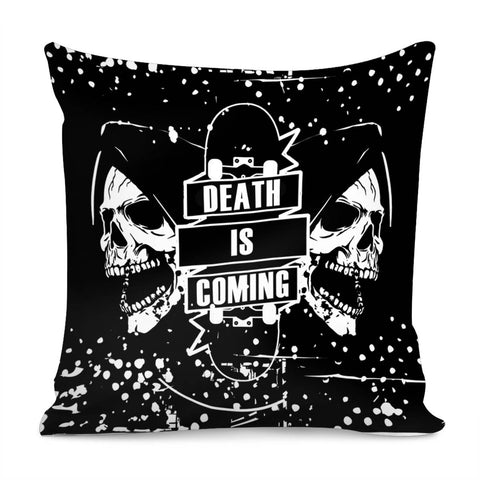 Image of Death Skateboard Pillow Cover