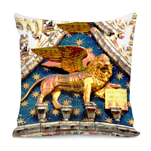 Image of San Marco  Basilica Flying Lion Pillow Cover