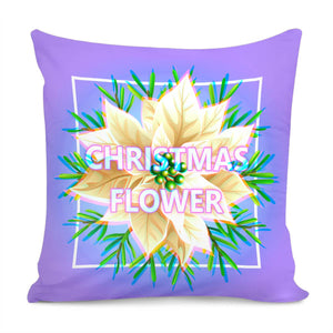 Christmas Flower Pillow Cover