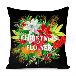 Christmas Flower Pillow Cover