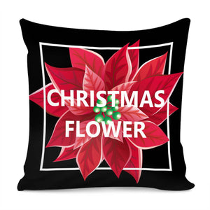 Christmas Flower Pillow Cover