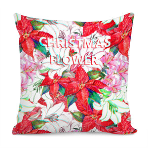 Christmas Flower Pillow Cover