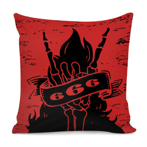 Devil Horn Gesture Pillow Cover