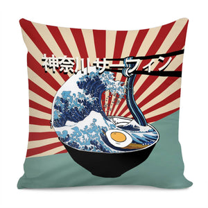 The Great Wave Off Kanagawa Pillow Cover