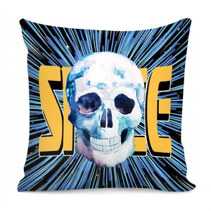 Skull & Planet Pillow Cover