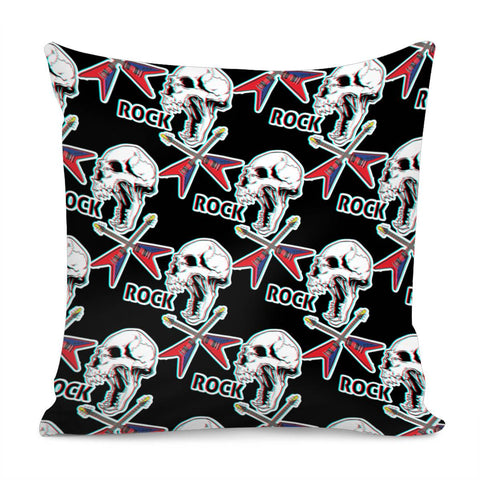 Image of Skull And Music Pillow Cover